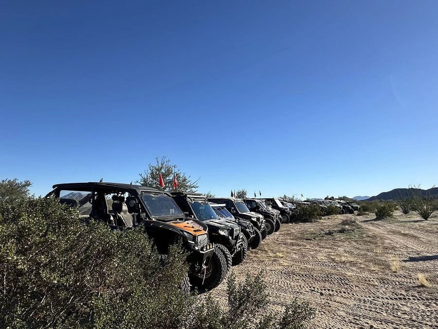 Barry Goldwater Wild West SXS Ride off-road side-by-side vehicles parked