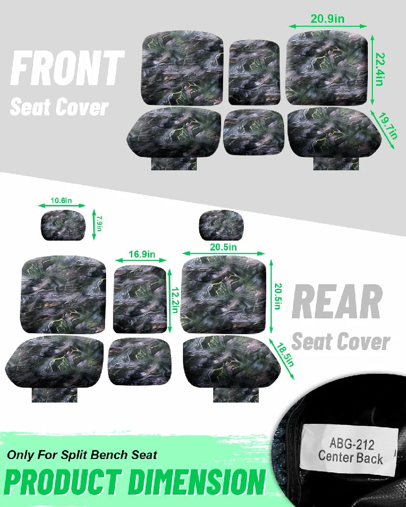 defender max front and rear seat cover dimension 