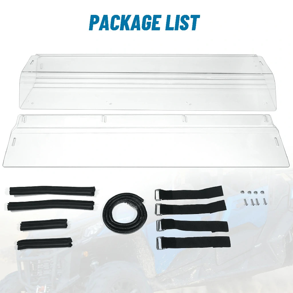 package list of the can am maverick sport rear windshield