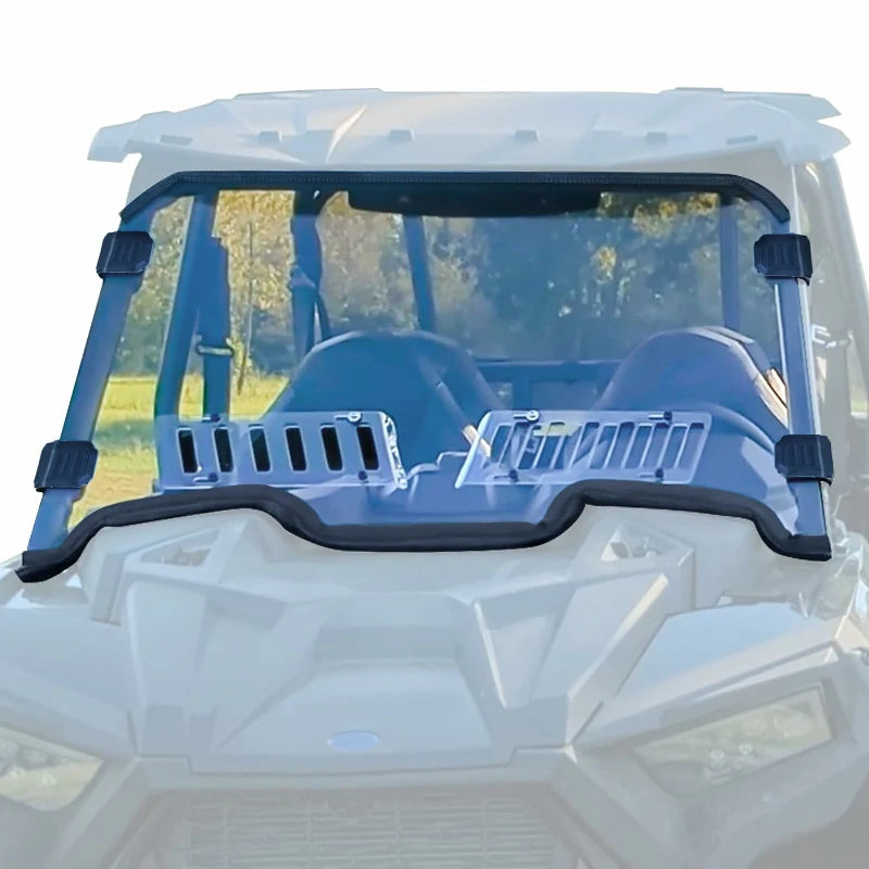 KOJEM Full Front Windshield For 2019-2023 Polaris RZR XP 1000 / XP Turbo / 4 Models, Clear Polycarbonate, Hard Coated, Noise Reducing