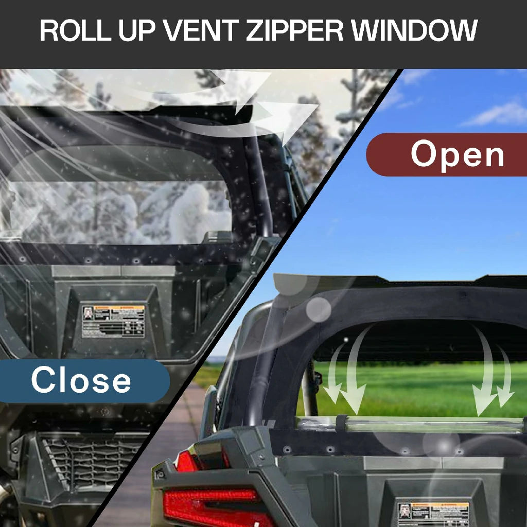 roll up vent zipeer rzr pro xp window 