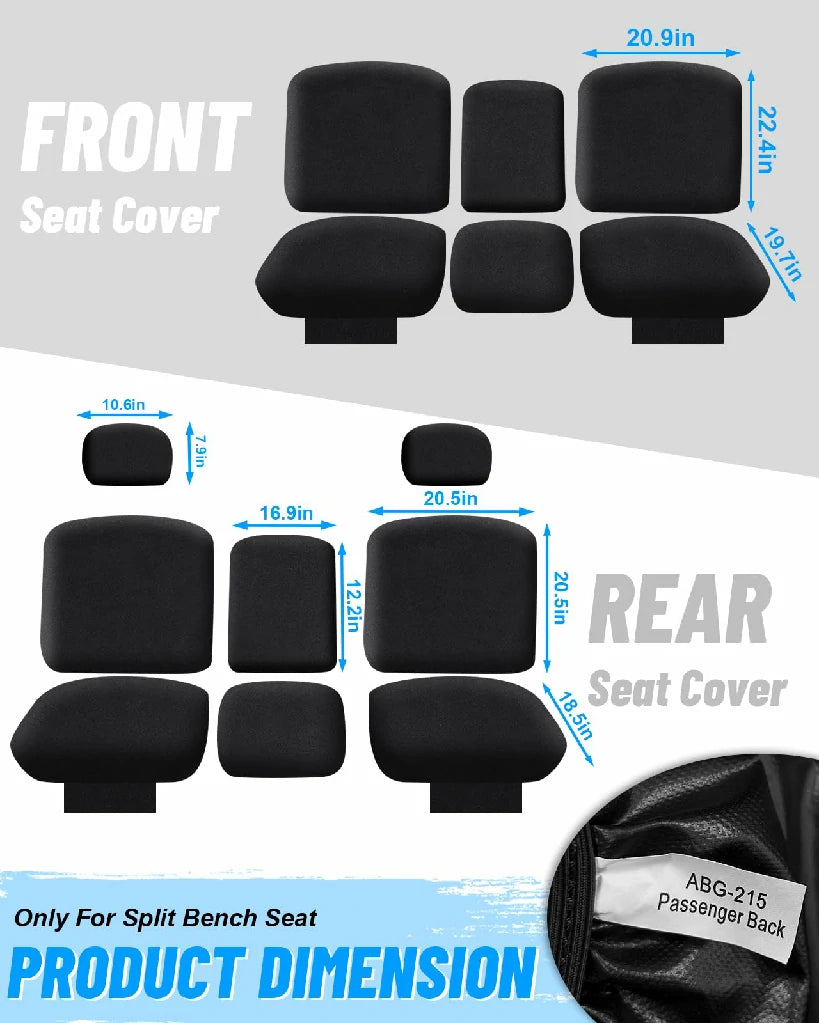 can-am defender black seat cover for split bench seat 
