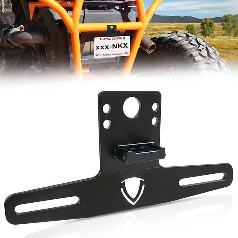 Bumper License Plate Frame Universal Black Ing Bracket Kit - Relocator Adapter For Car, Truck, SUV Bumper License Plate Mount - Foto 2