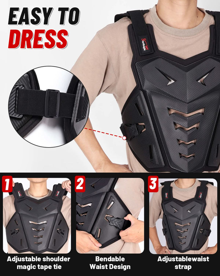 StarknightMT Adult Motocross Chest Protector – Lightweight Dirt Bike Armor easy to dress