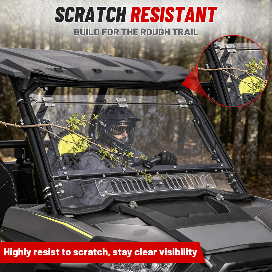 2014-2018 Polaris RZR XP 1000 Flip-Up Vented Windshield Scratch Resistant