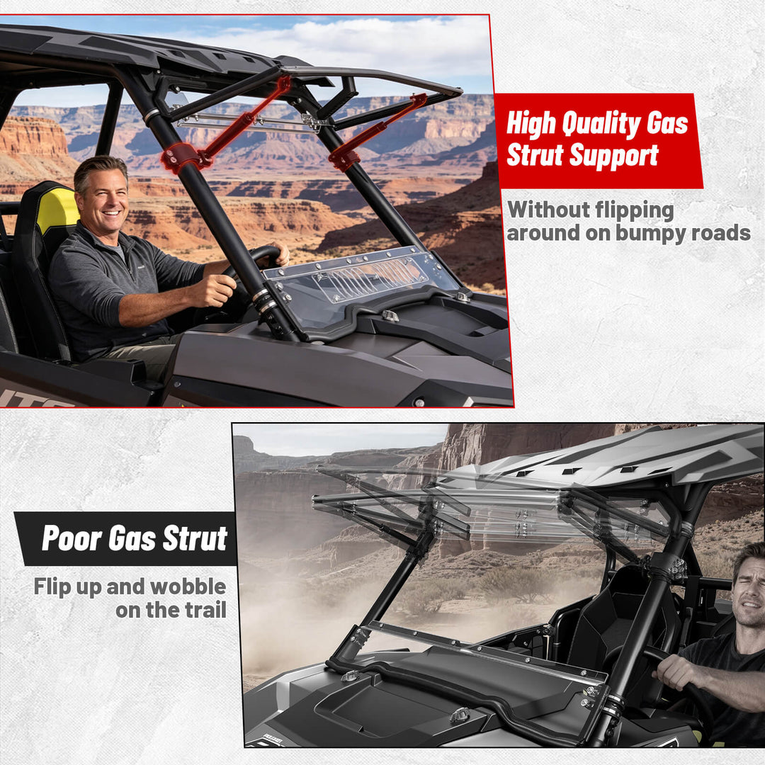 2014-2018 Polaris RZR XP 1000 Flip-Up Vented Windshield Gas Strut Support