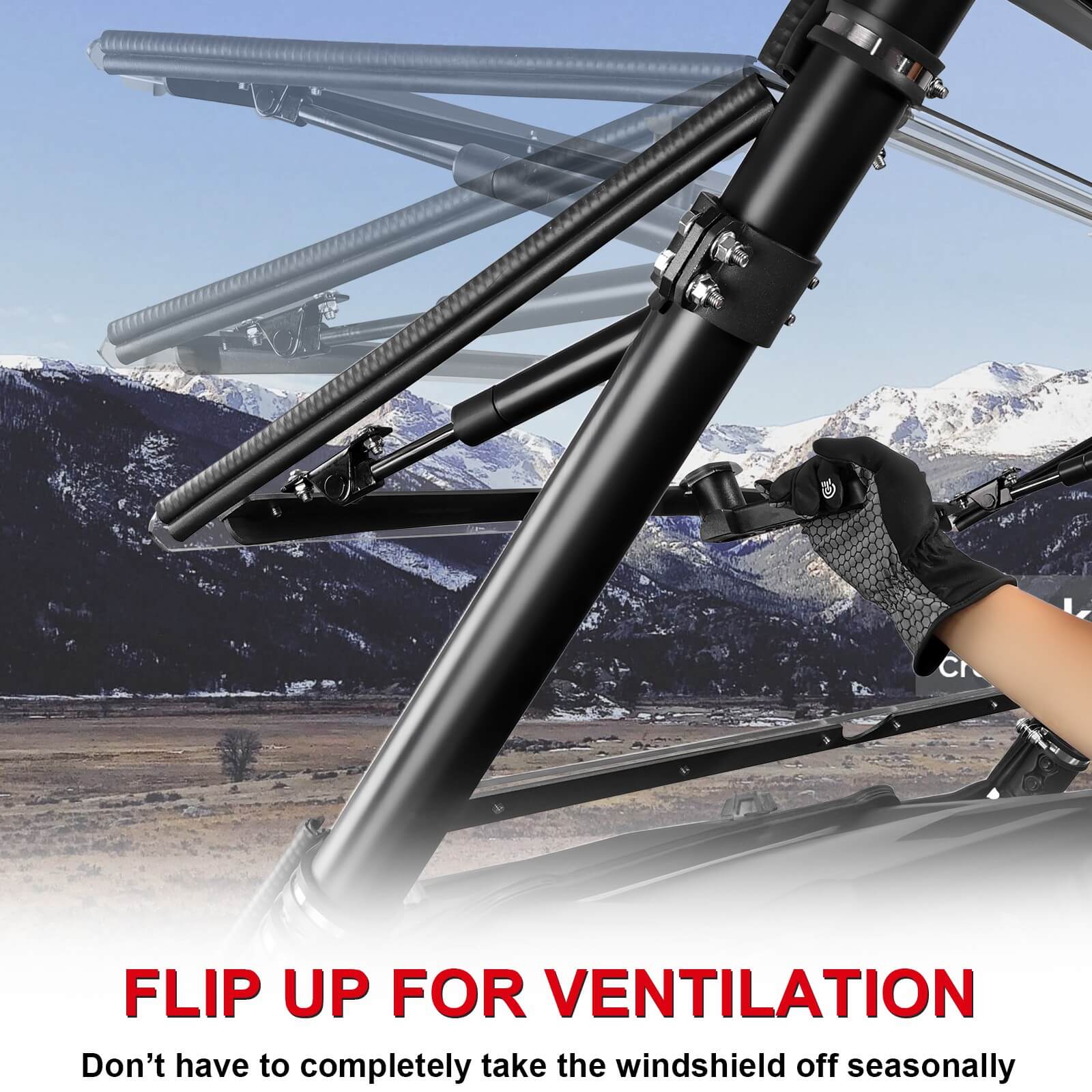 Polaris rzr xp 1000 flip up windshield ventilation