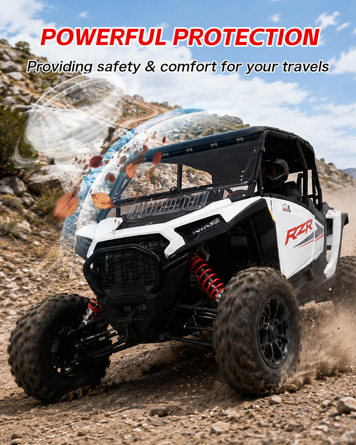 2024+ Polaris RZR XP 1000 Flip-up Windshield with Vent Protection