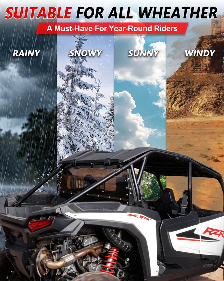 2024+ Polaris RZR XP 1000 Rear Tinted Windshield With Vent Suitable All weahter