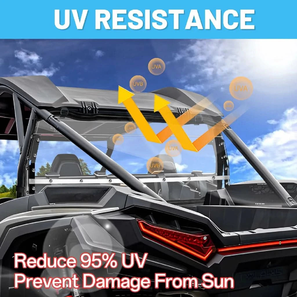 2024 Rzr Pro R Rear Windshield 2024-2025 Polaris RZR XP 1000/4 Rear Clear Windshield – StarknightMT