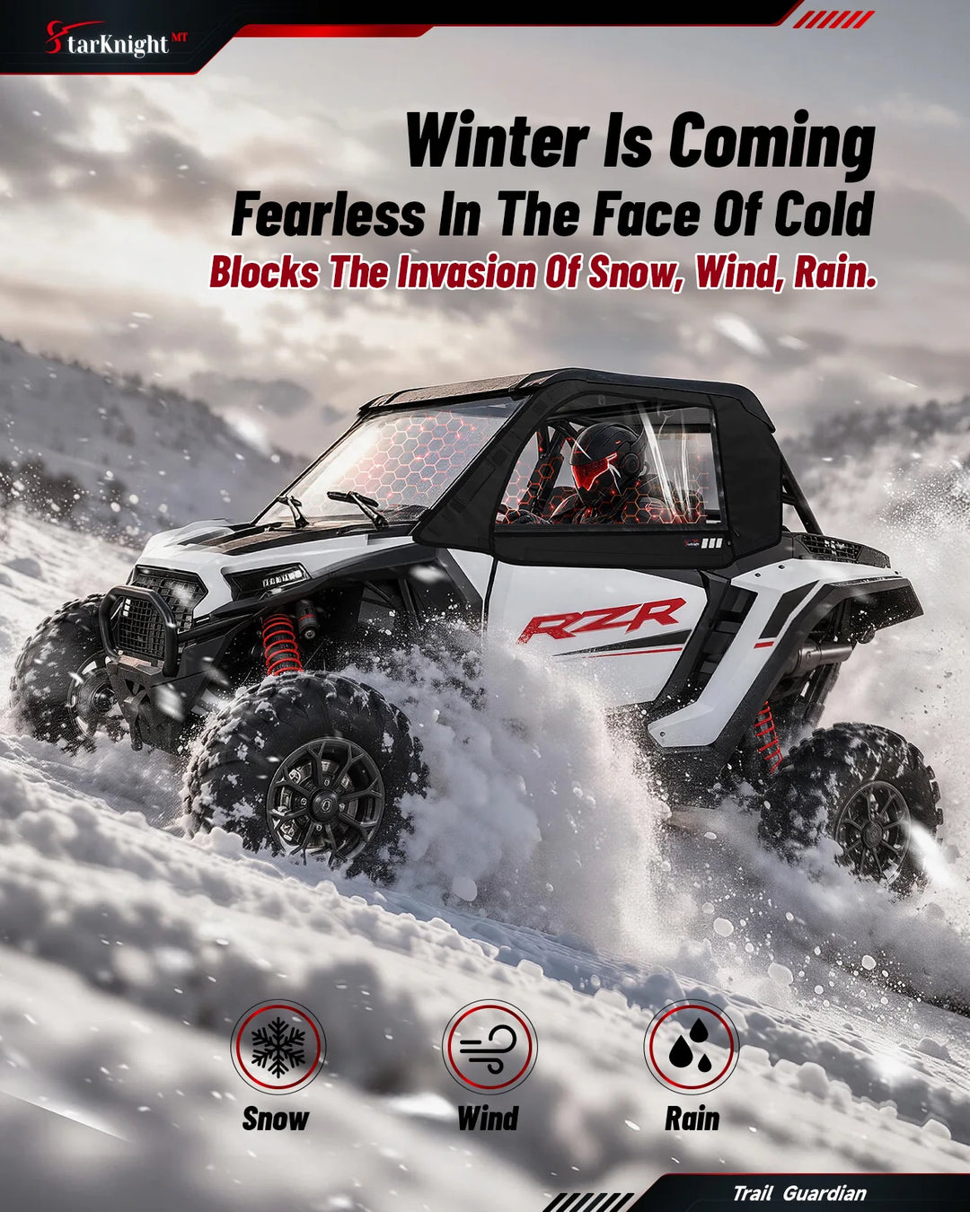2024+ Polaris RZR XP 1000 Soft Cab enclosure block snow, wind, rain