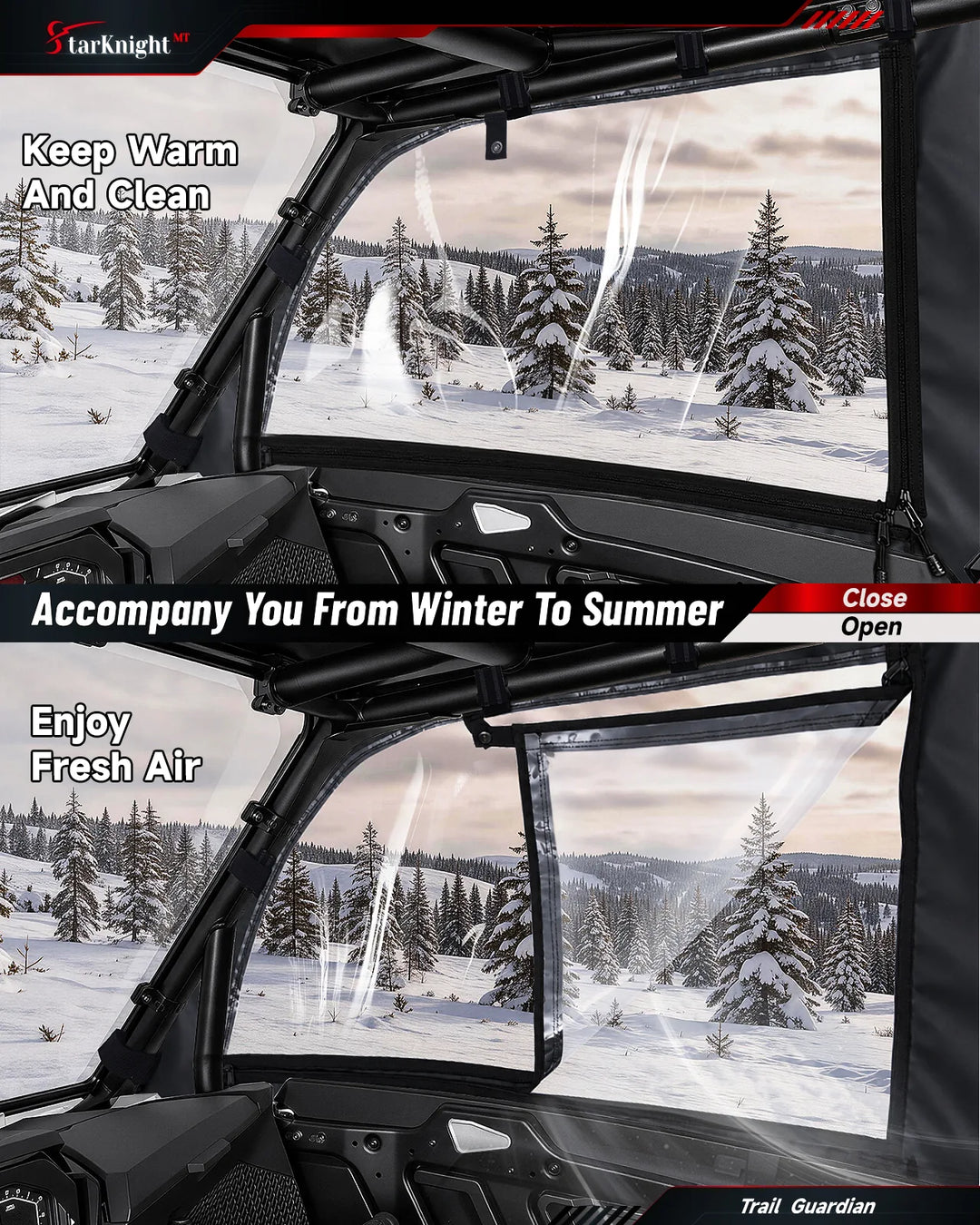2024+ Polaris RZR XP 1000 Soft Cab enclosure  open and close