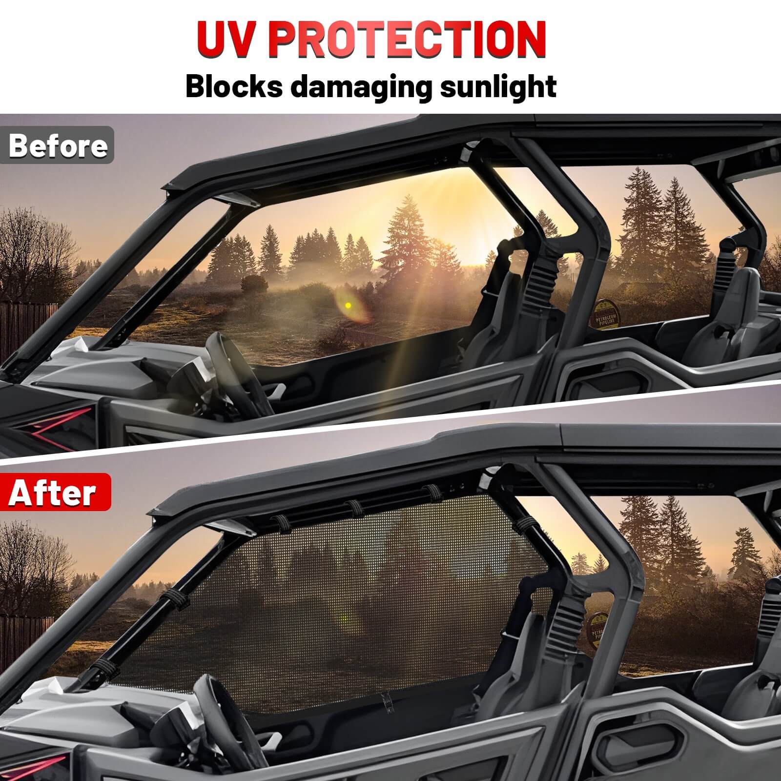 Comparison of zforce 950 sport 4 with and without UV protection