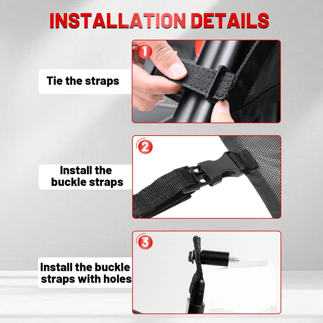 2024 zforce 950 sport 4 window net Instructions for installing straps and buckles