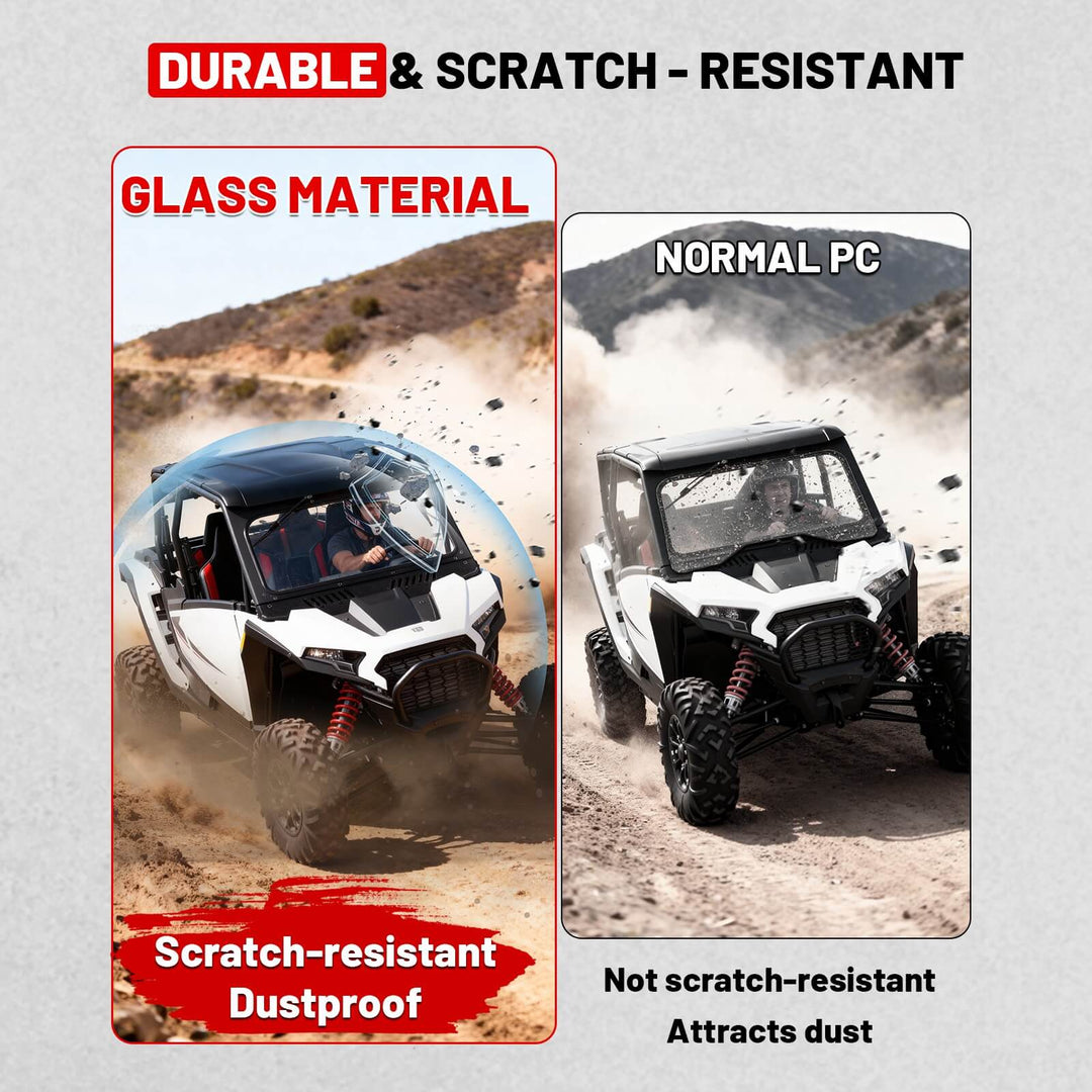 2024+ Polaris RZR XP 1000 Glass Windshield Scratch Resistant