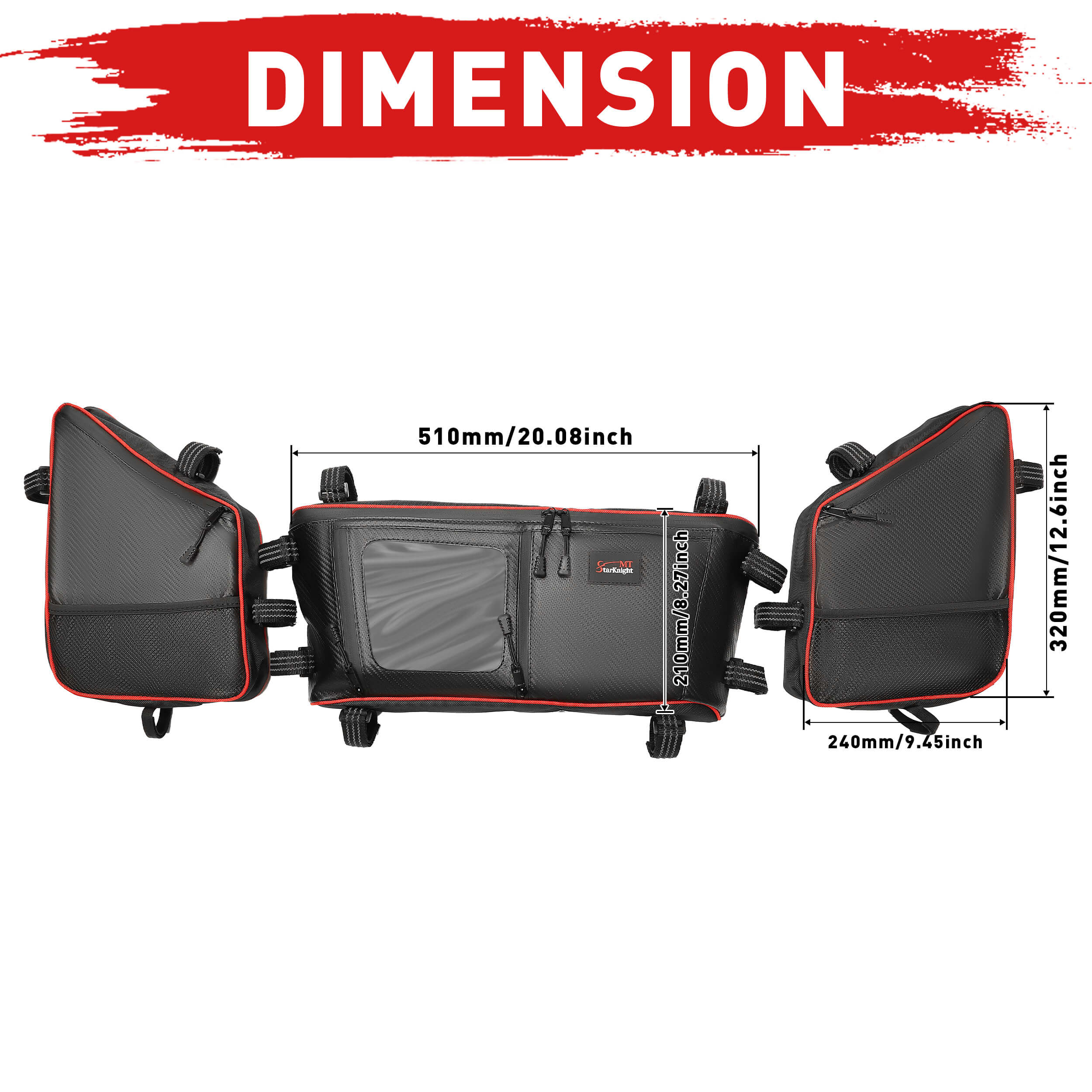 2024 rzr xp 1000 utv roof bag dimension
