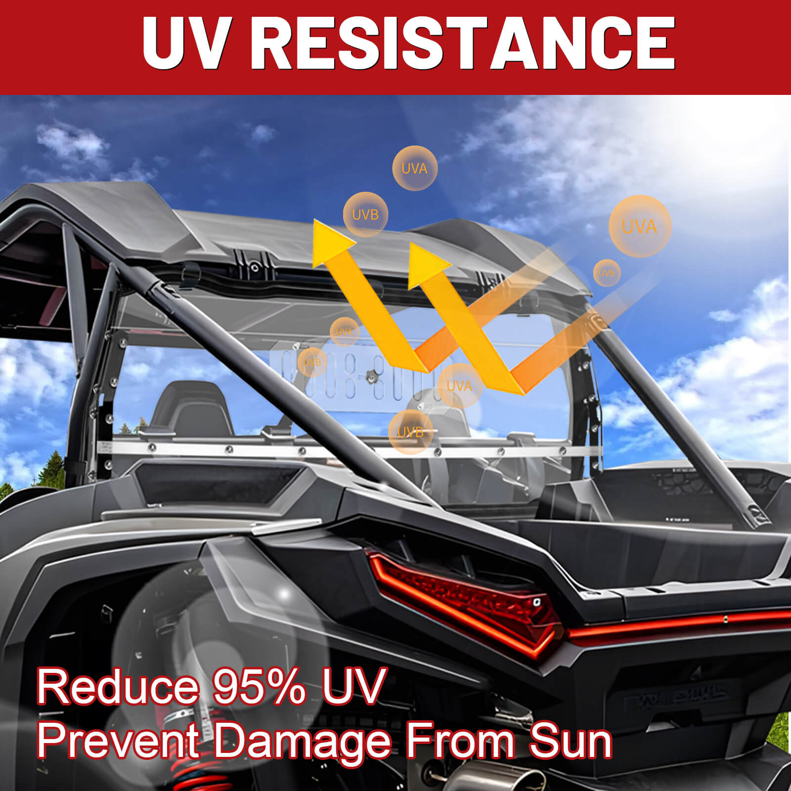 2024 RZR XP 1000 Rear windshield UV resistance
