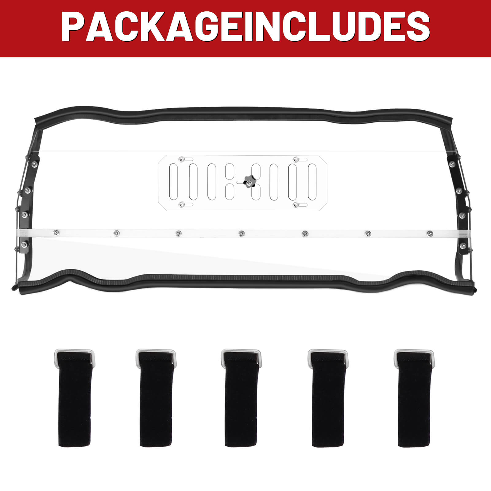 2024 rzr xp 1000 rear vent windshield package includes