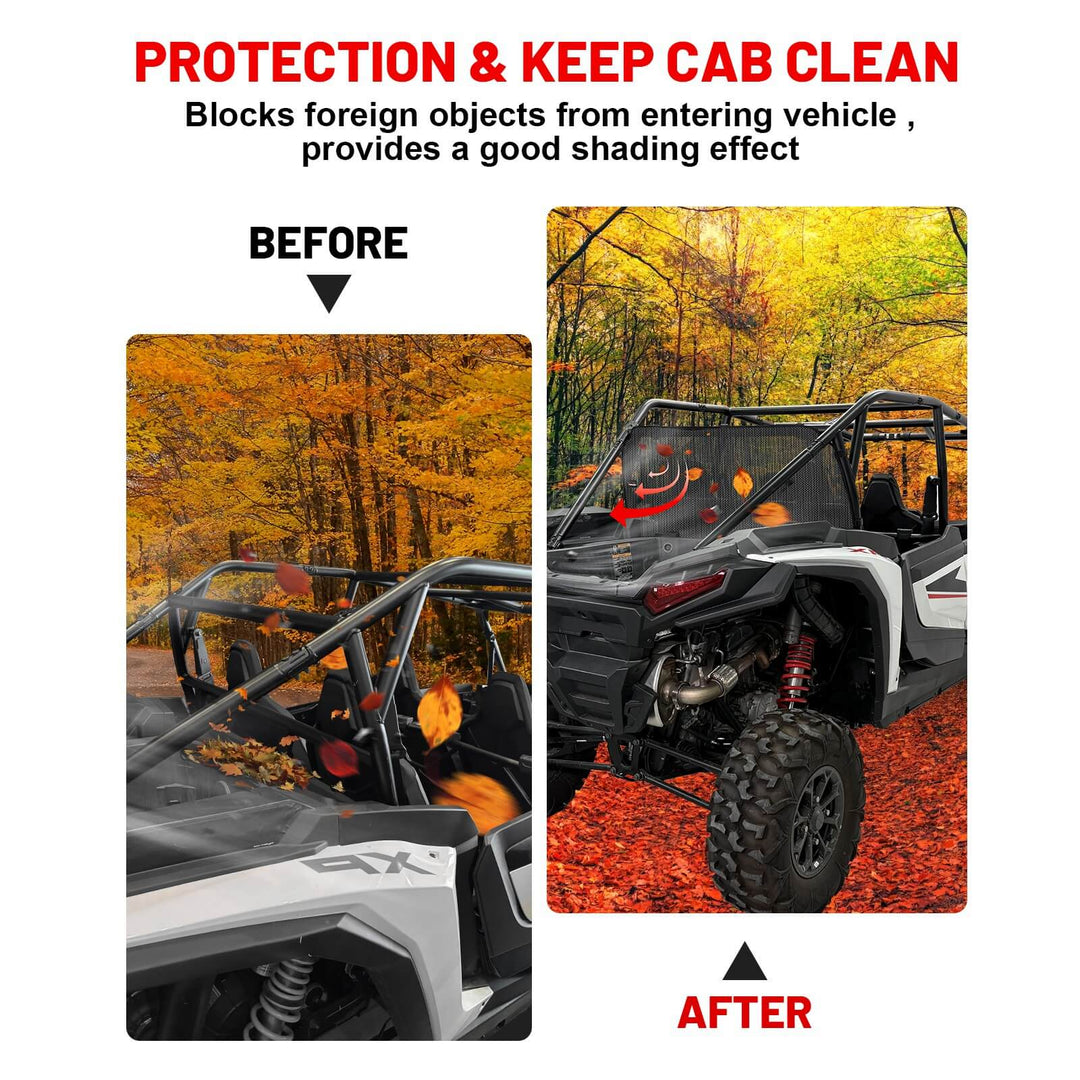2024 RZR soft rear window net keep cab clean
