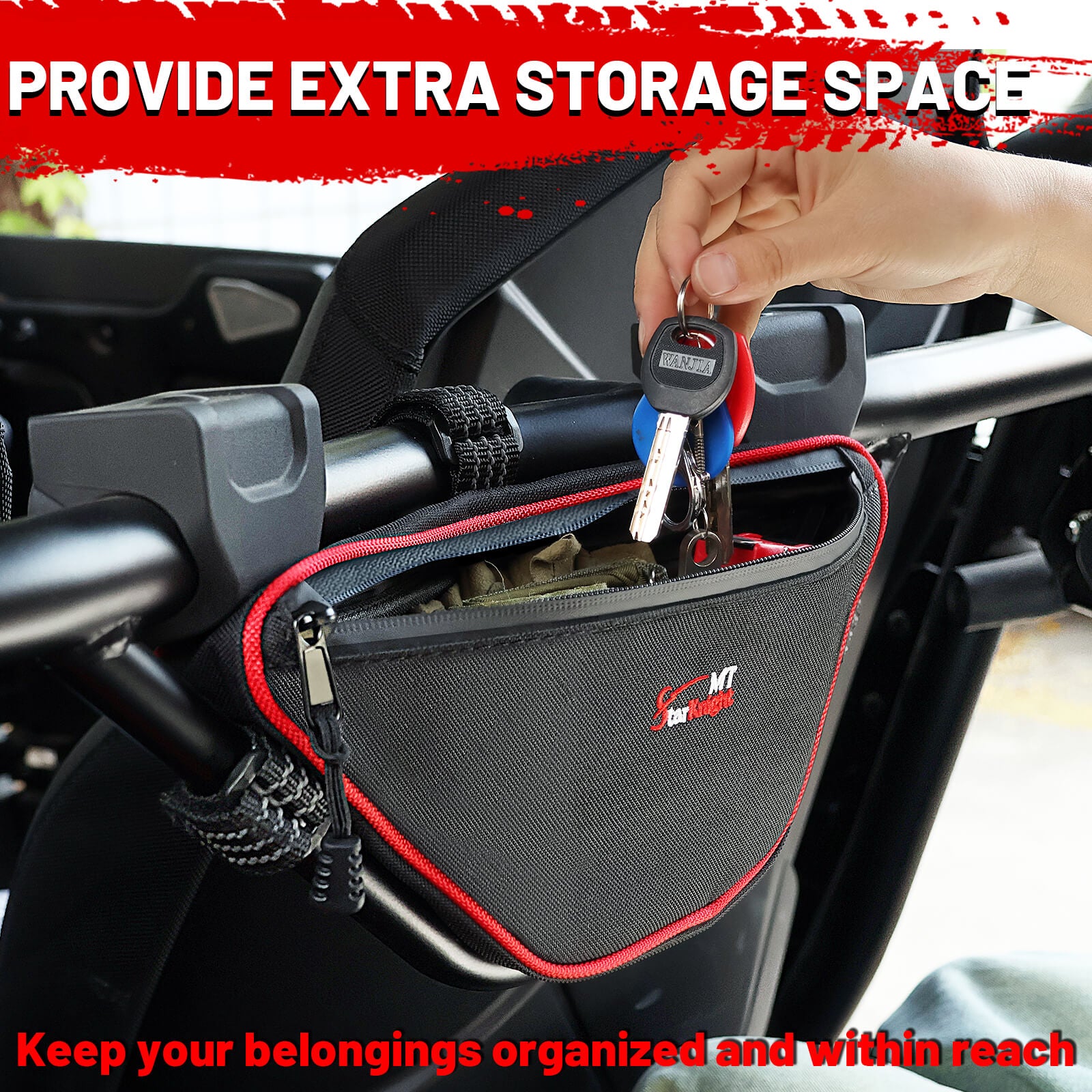  2024 RZR XP 4 1000 Center seat bag extra storage space