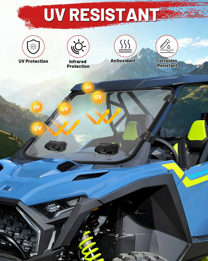 Polaris RZR PRO XP Vented windshield UV resistant