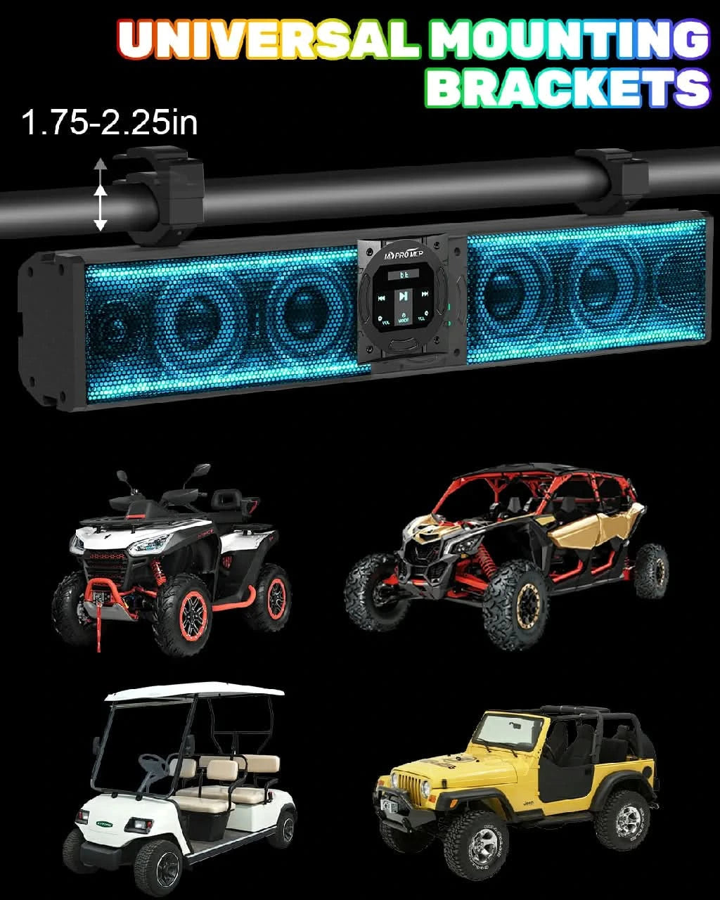 universal mounting brackets for 1.75-2.25in bar