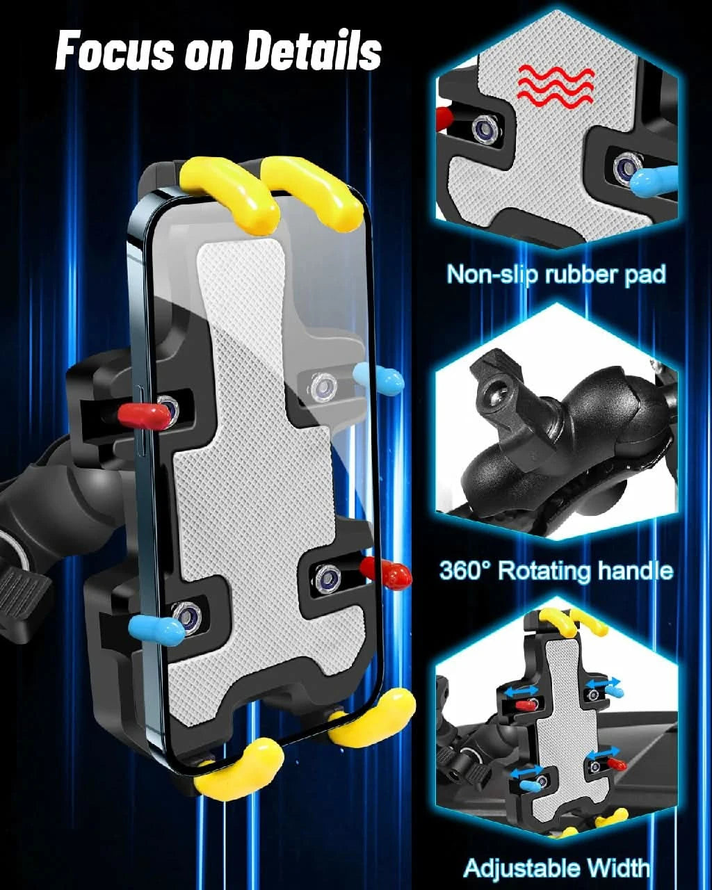 utv colorful phone mount details