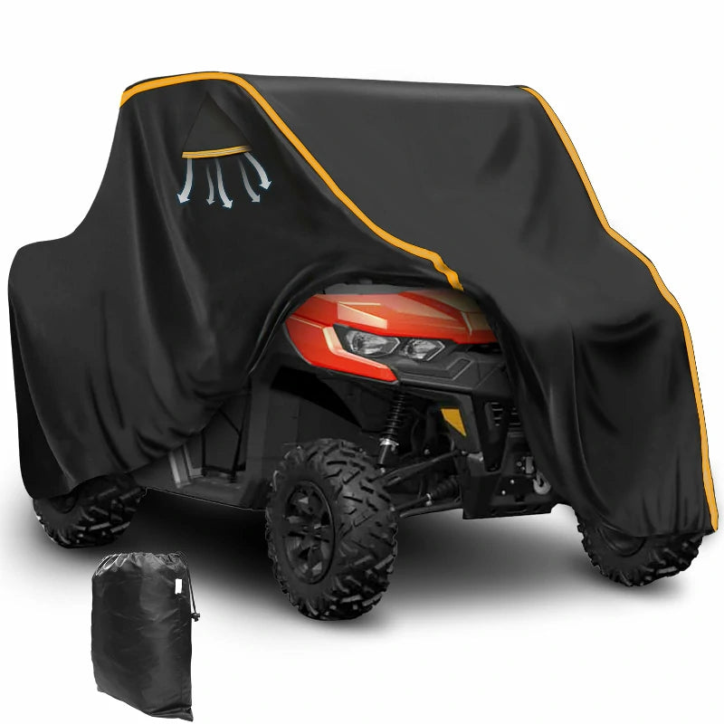  UTV Cover Waterproof Heavy Duty 4-6 Seater Cover Black