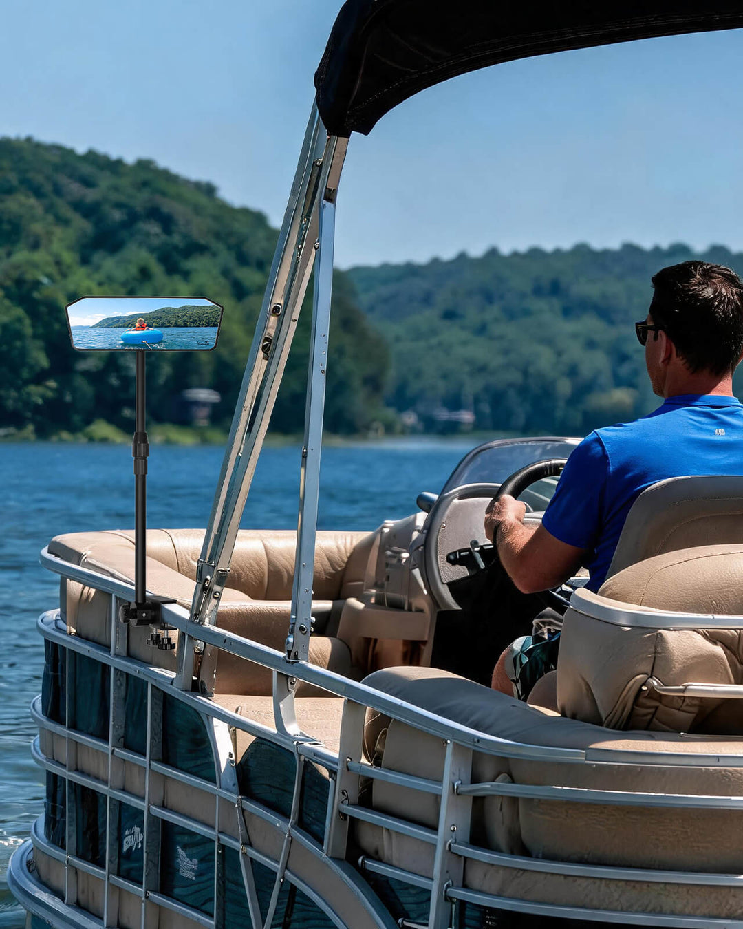 Adjustable Boat Rear View Mirror Show
