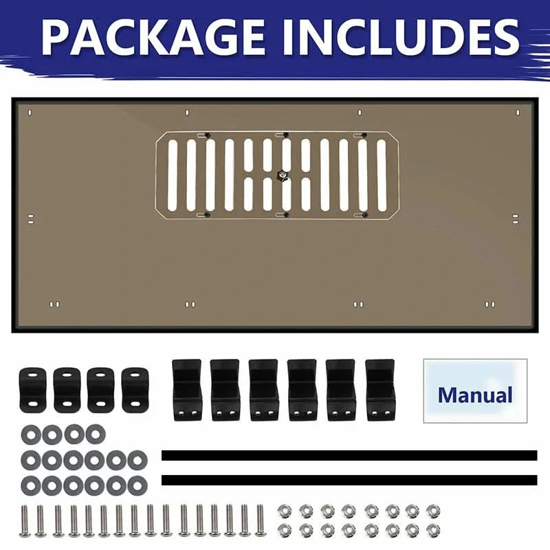 package list of uforce 1000 rear vented windshield 