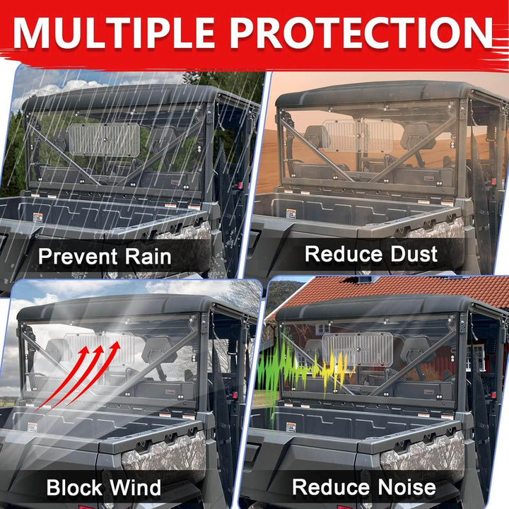 CFMOTO uforce vented rear windshield multiple protection