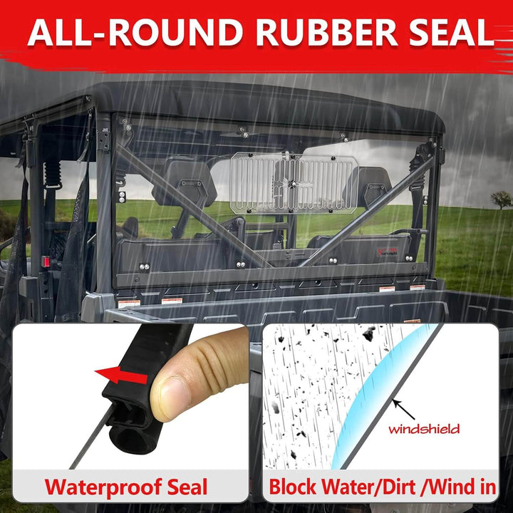 CFMOTO uforce vented rear windshield all-around rubber seals