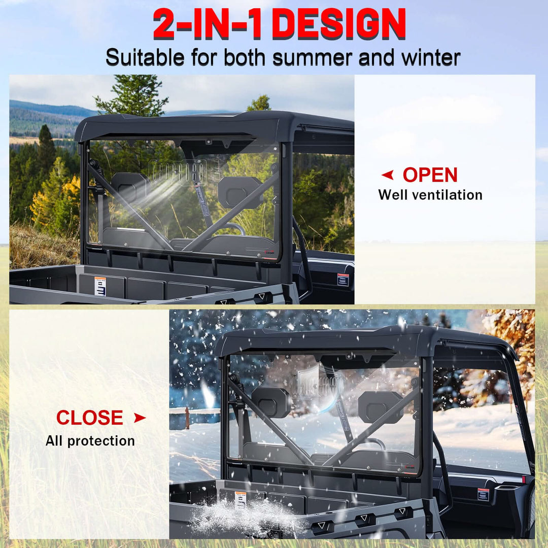 StarknightMT UFORCE 600 Vent Rear Windshield 2-in-1 design