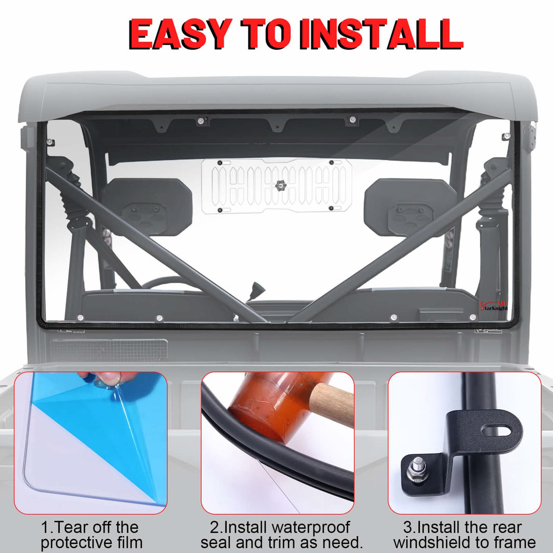 StarknightMT UFORCE 600 Vent Rear Windshield easy to install