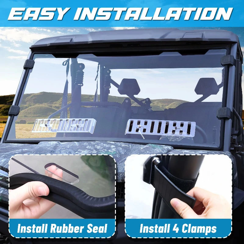 easy to install the uforce 1000xl vented windshield 