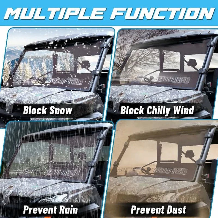 CFMOTO uforce windshield can prevent dust and snow
