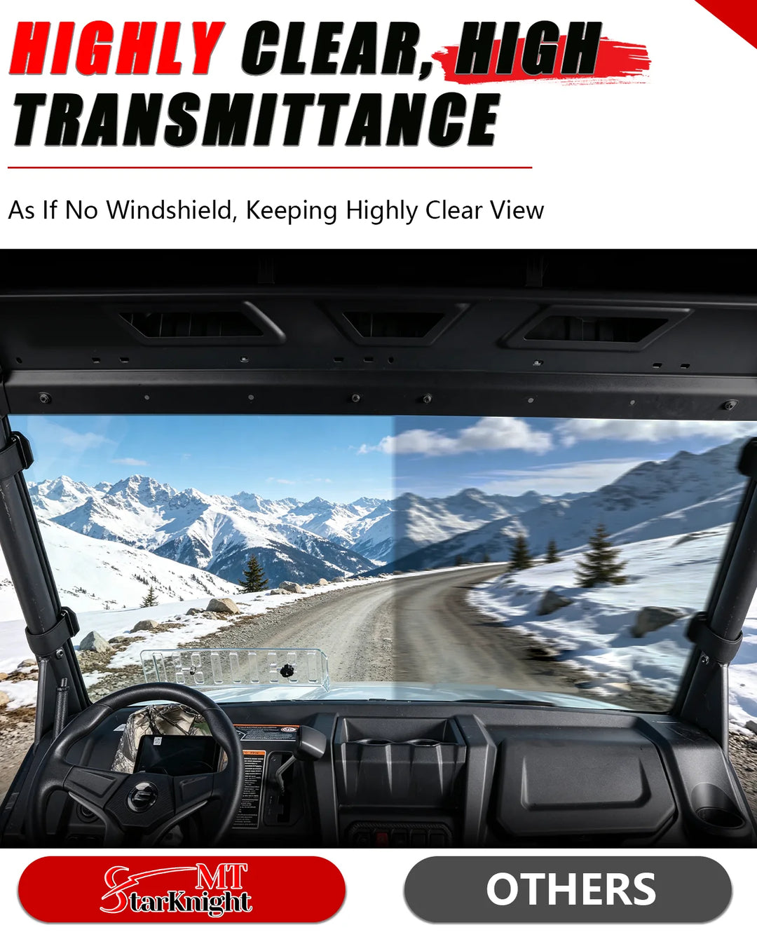 CFMOTO UForce 1000 Vented front windshield clear view