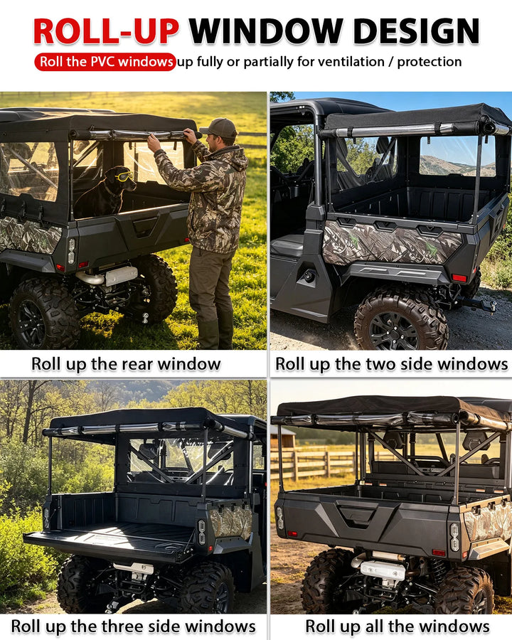CFMOTO UForce 1000/XL Soft Cargo Bed Cover roll-up design