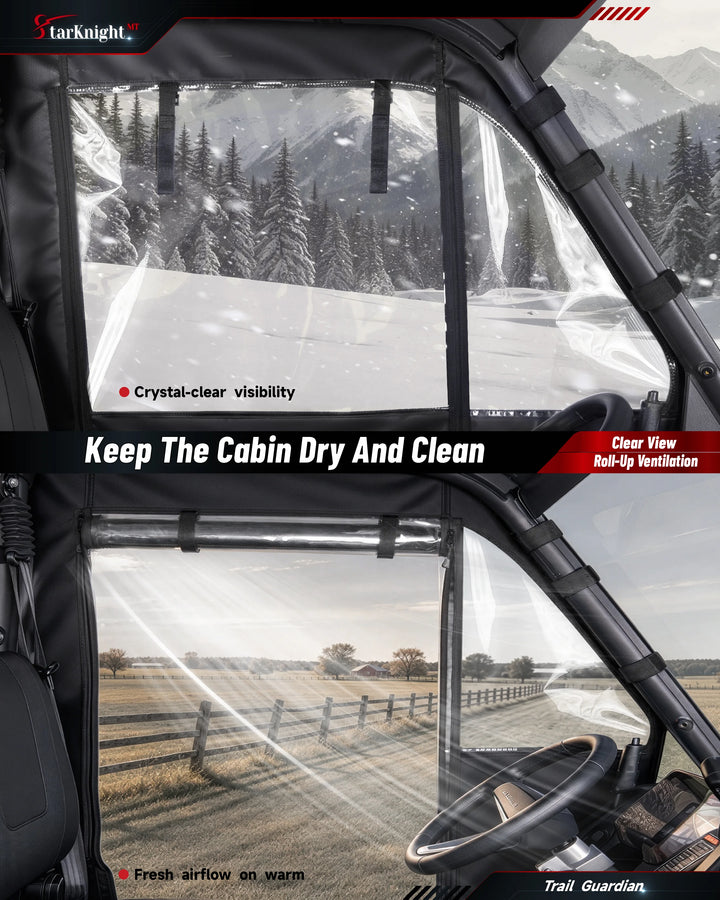 CFMOTO UForce 1000 Soft Upper Doors  keep cabin dry and clean