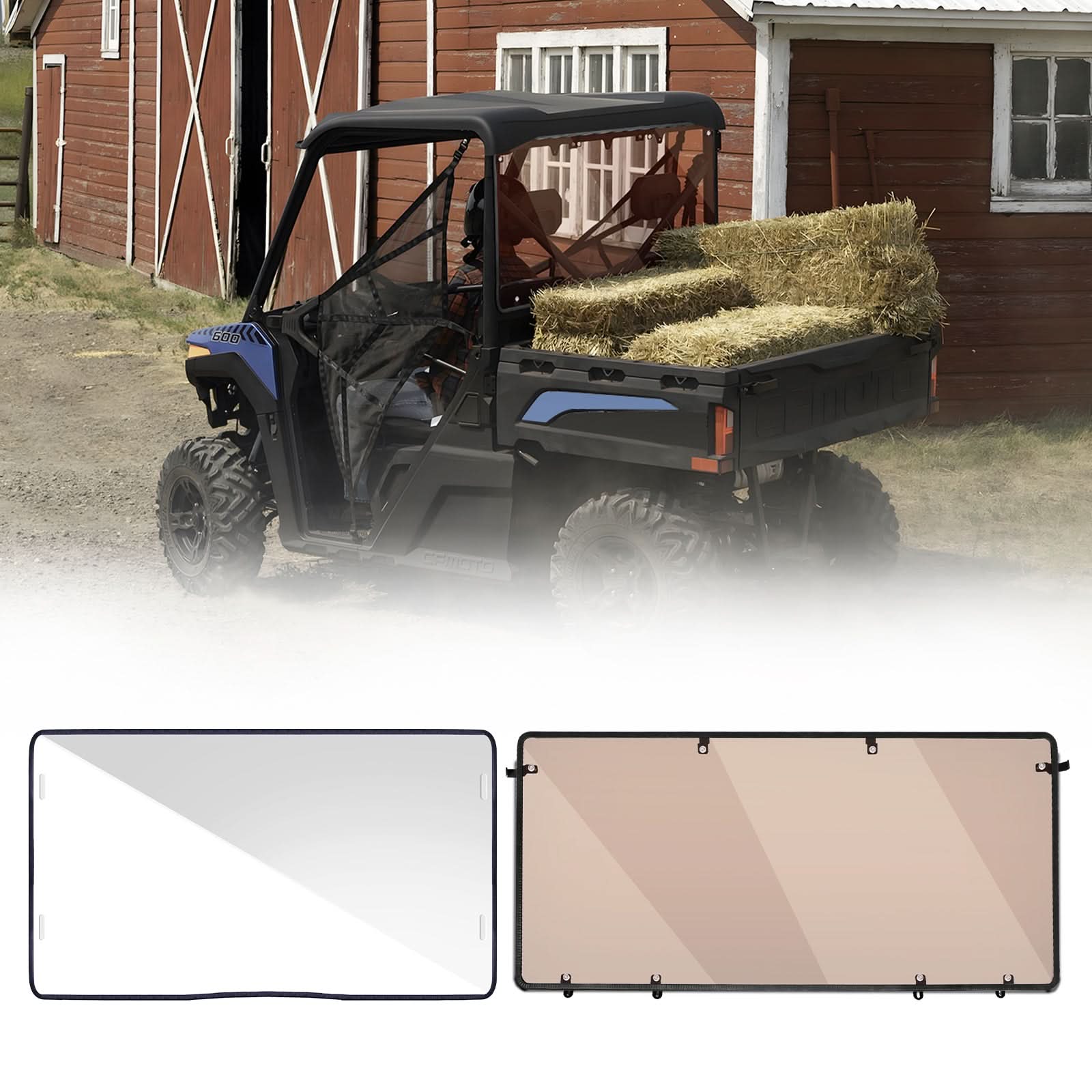 StarknightMT CFMOTO UForce 600 Front & Tinted Rear Windshield
