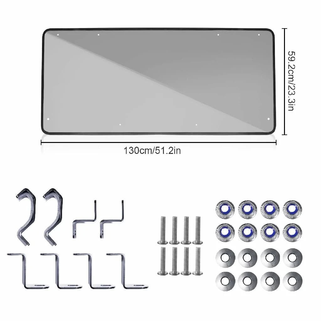 dimension and package of uforce 600 rear windshield 