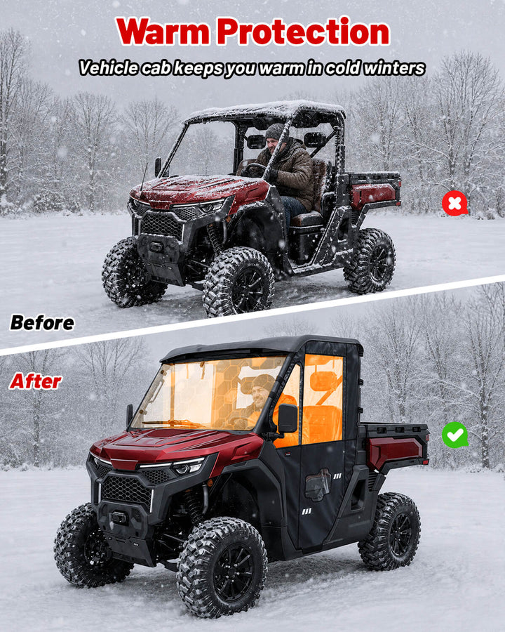 StarknightMT CFMOTO UForce U10 Pro Soft Cab Enclosure Warm Protection