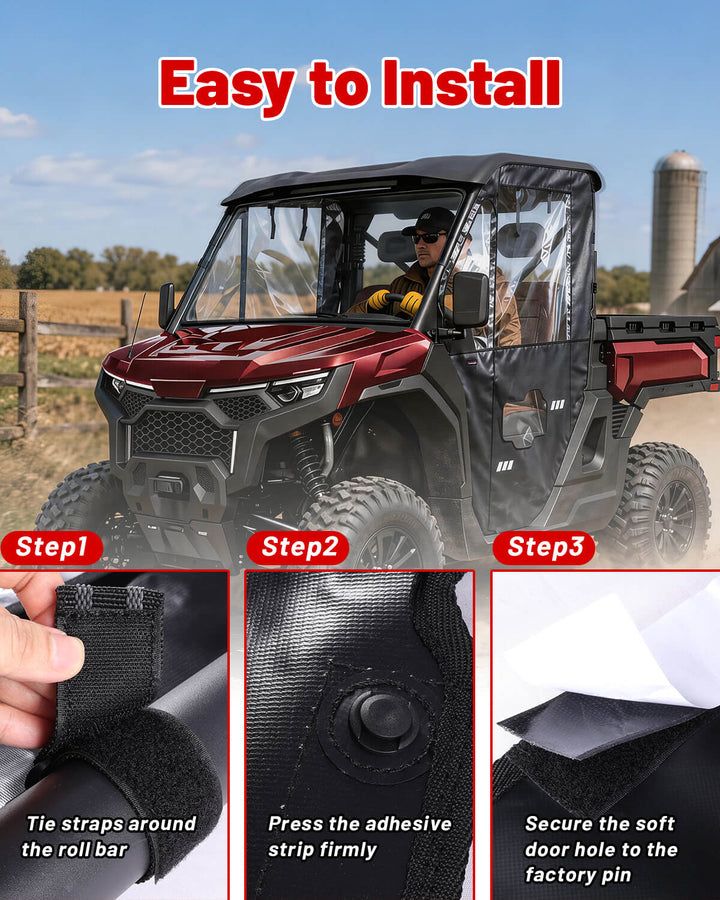 StarknightMT CFMOTO UForce U10 Pro Soft Cab Enclosure Easy to install