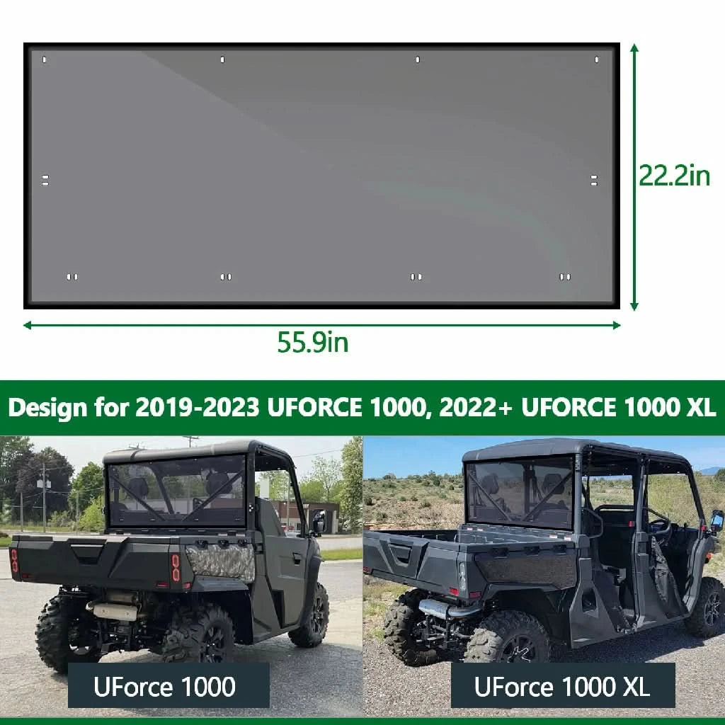rear tint windshield fit design for 2019-2023 uforce 1000