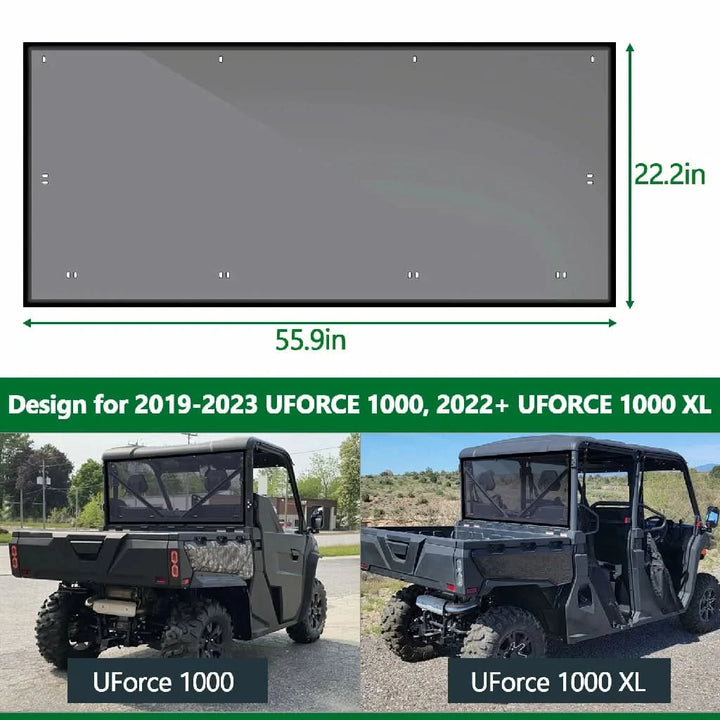 rear tint windshield fit design for 2019-2023 uforce 1000