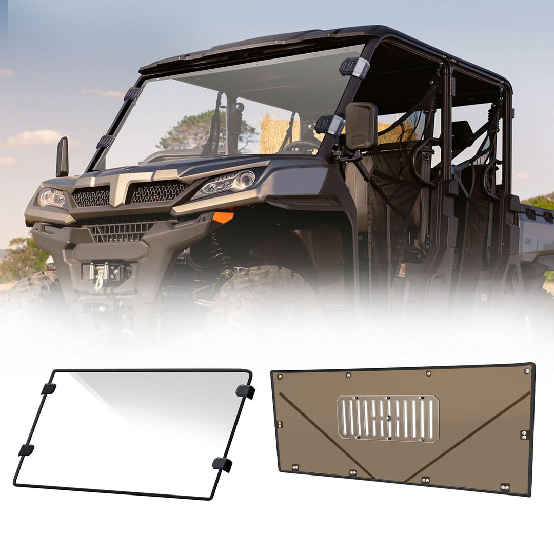 StarknightMT CFMOTO Uforce 1000/XL Front & Rear Vented Windshield