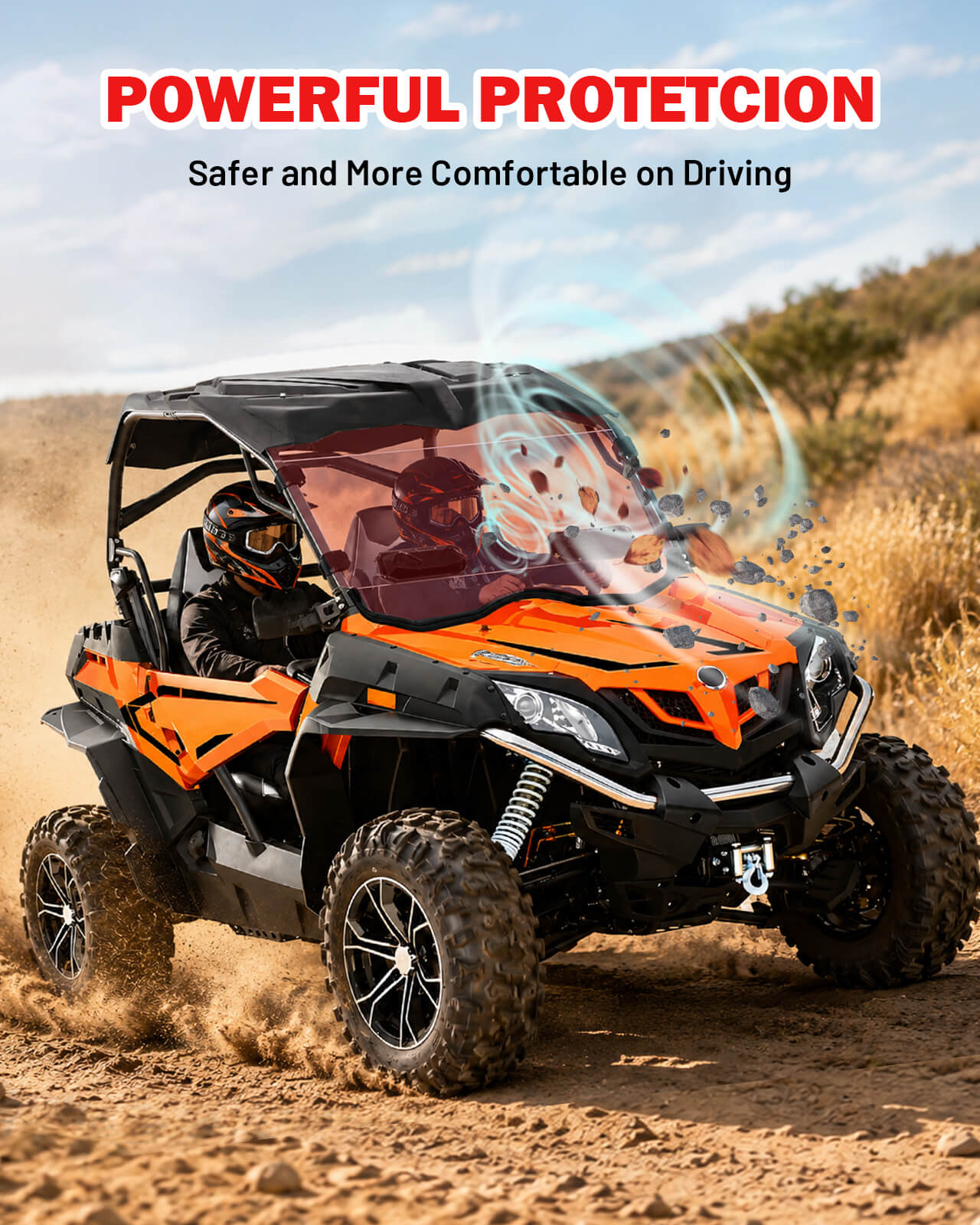 CFMOTO ZForce 800 Trail Vented Windshield Powerful Protection