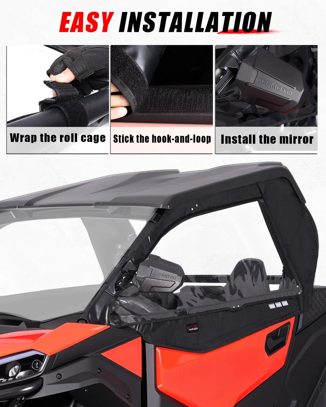CFMOTO ZForce 950 Sport Soft Cab Enclosure easy to install