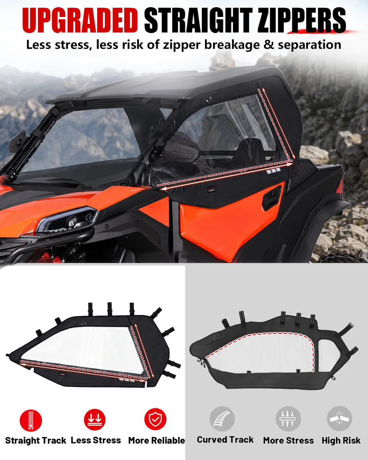 CFMOTO ZForce 950 Sport Soft Cab Enclosure straight zippers