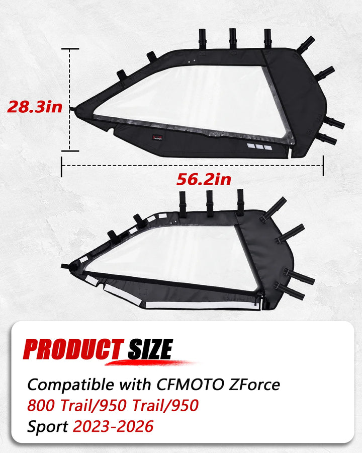 CFMOTO ZForce 950 Sport Soft Cab Enclosure size